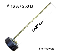 Терморегулятор стрижневий RTS 3, 16А, L=270мм, Thermowatt