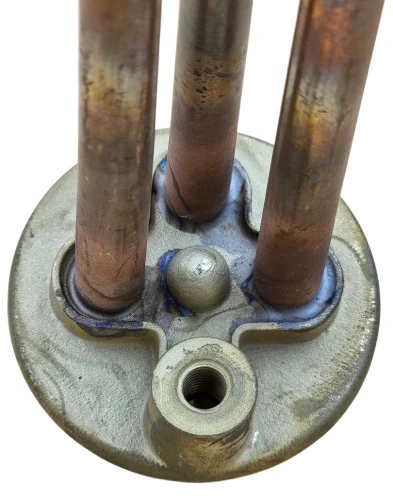 Тен для бойлера 2000 Вт (мідний, фланець Ø48 мм, під анод M6, короткі контакти) Kawai