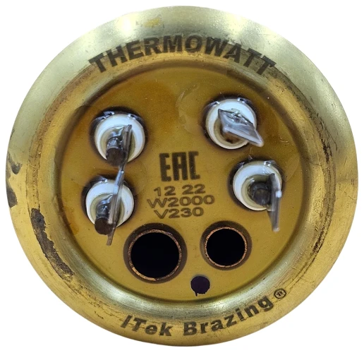 Тен для бойлера Thermex 2000 Вт (мідний, латунний фланець Ø63 мм, під анод M4) Thermowatt
