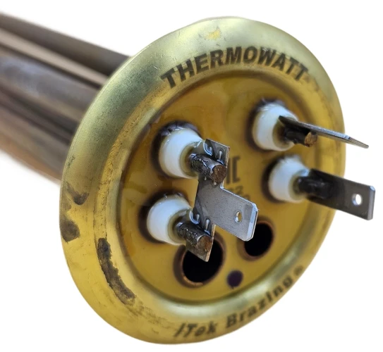 Тен для бойлера Thermex 2000 Вт (мідний, латунний фланець Ø63 мм, під анод M4) Thermowatt