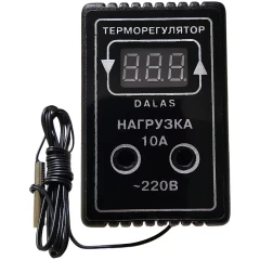 Терморегулятор з герметичним термодатчиком Dalas TRR-GD-10A 2,2 кВт в розетку