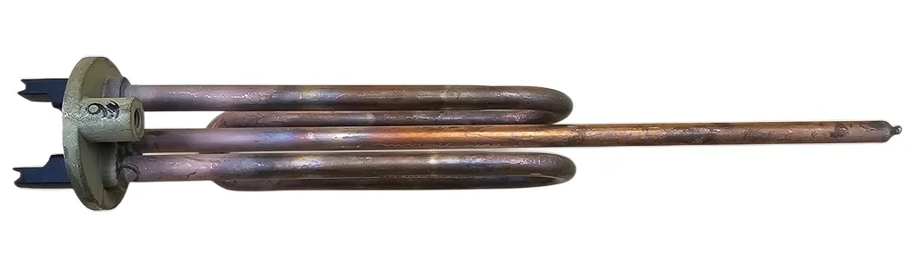 Тен для бойлера 1500 Вт (мідний, фланець Ø48 мм, під анод M6, короткі контакти) Kawai