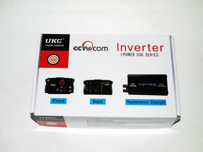 Інвертор UKC 12-220V 1000W Чорний