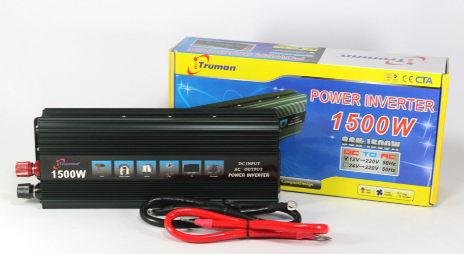 Інвертор Truman 12-220 V 1500 W Чорний