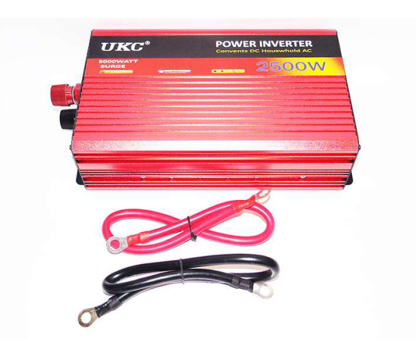 Інвертор UKC 12-220 V 2500 W Червоний