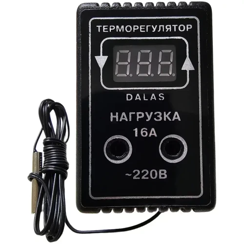 Терморегулятор з герметичним термодатчиком Dalas TRR-GD-16A 3,5 кВт в розетку