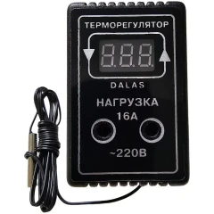 Терморегулятор з герметичним термодатчиком Dalas TRR-GD-16A 3,5 кВт в розетку