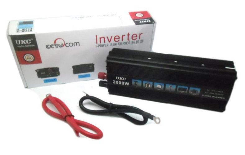 Інвертор UKC 12-220 V 2000 W Чорний
