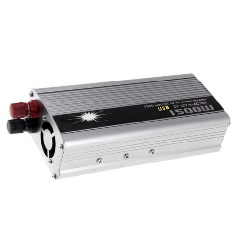 Інвертор 12V-220V 1500W+USB Doxin/TBE Сірий