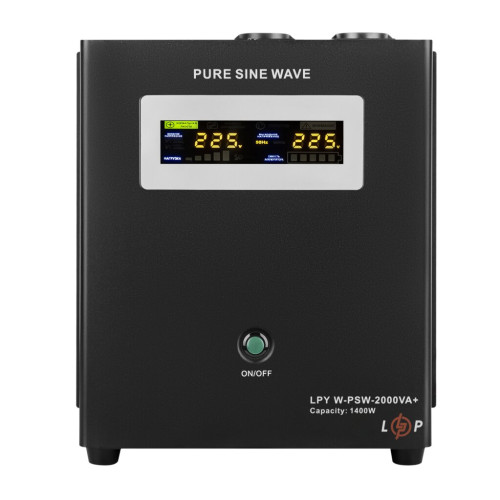 ДБЖ LogicPower LPY-W-PSW-2000VA+ (1400 Вт) 24В 10/20A, правильна синусоїда