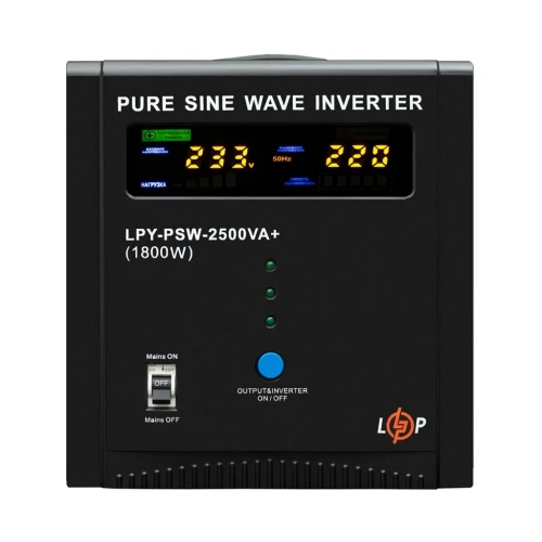 ДБЖ LogicPower LPY-PSW-2500VA+ (1 800Вт) 24В 10/20A, правильна синусоїда