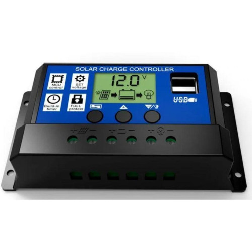 Контроллер заряда солнечной батареи KKMOON KW1230 ШИМ 12-24В 30А