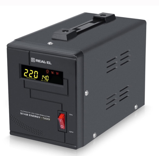 Стабілізатор напруги Real-el Stab Energy-500 Black