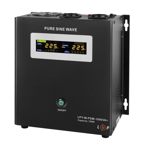 ДБЖ LogicPower LPY-W-PSW-1000VA+ (700 Вт) 12В 10/20A, правильна синусоїда