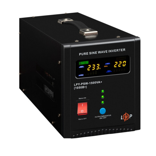 ДБЖ LogicPower LPY-PSW-1500VA+ (1050 Вт) 24В 10/15A, правильна синусоїда