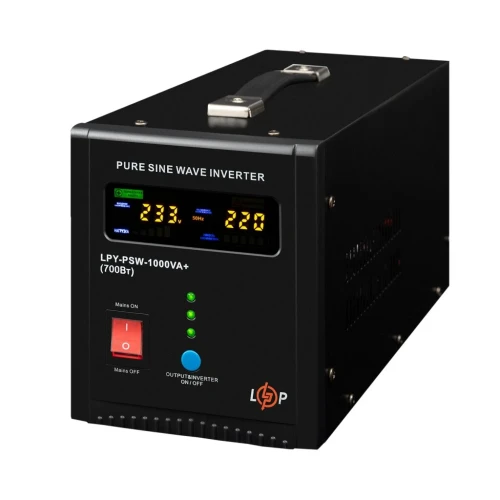 ДБЖ LogicPower LPY-PSW-1000VA+ (700 Вт) 12В 10/20A, правильна синусоїда