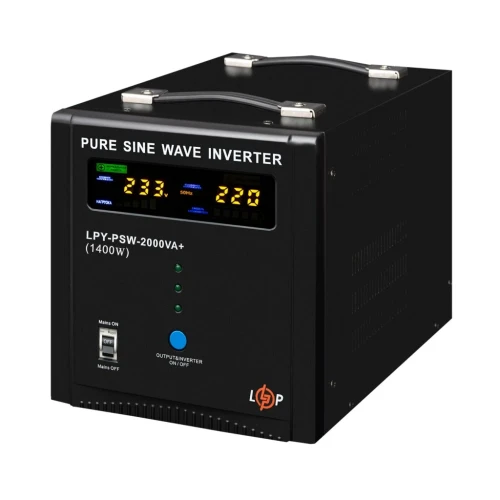 ДБЖ LogicPower LPY-PSW-2000VA+ (1400 Вт) 24В 10/20A, правильна синусоїда