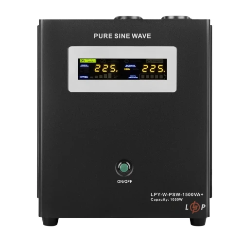ДБЖ LogicPower LPY-W-PSW-1500VA+ (1050 Вт) 24В 10/15A, правильна синусоїда