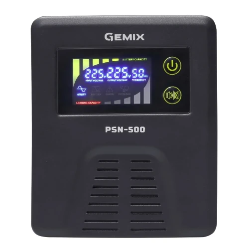 ДБЖ Gemix PSN-500 (300 Вт) 12В 15A, правильна синусоїда