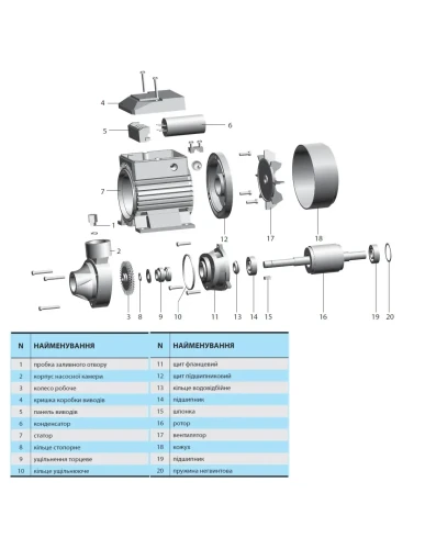 Поверхневий насос NPO QB50 (вихровий, 0.25 кВт)