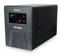 ДБЖ Gemix PSN-1200U (800 Вт) 12В 7/13/18A, правильна синусоїда