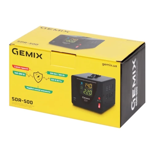Стабілізатор напруги Gemix SDR-500 (350 Вт, USB)