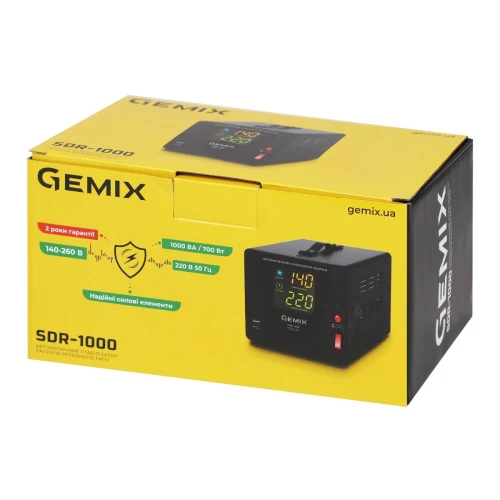 Стабілізатор напруги Gemix SDR-1000 (700 Вт, USB)