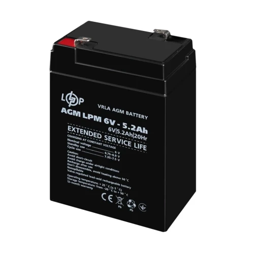 Акумулятор AGM LogicPower LPM 6V 5.2 Ah