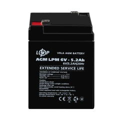 Акумулятор AGM LogicPower LPM 6V 5.2 Ah