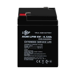 Акумулятор AGM LogicPower LPM 6V 4.5 Ah