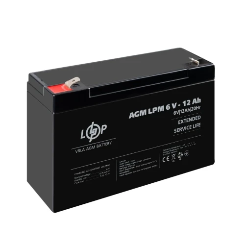 Акумулятор AGM LogicPower LPM 6V 12 Ah