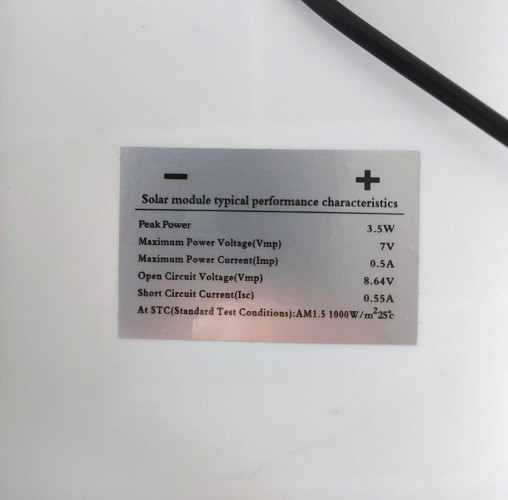 Сонячна панель BTB Solar panel 7V – 3,5W.