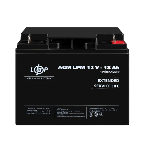 Акумулятор AGM LogicPower LPM 12V 18 Ah
