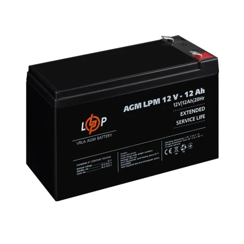 Акумулятор AGM LogicPower LPM 12V 12 Ah