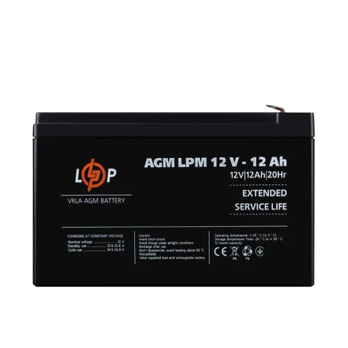 Акумулятор AGM LogicPower LPM 12V 12 Ah