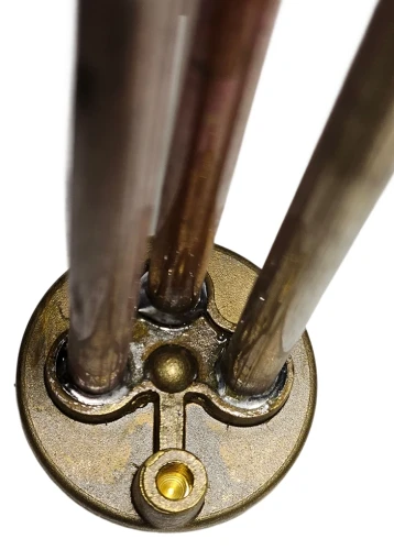 Тен для бойлера 2000 Вт (мідний, фланець Ø48 мм, під анод M6, довгі контакти)