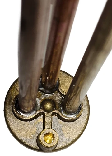 Тен для бойлера 1500 Вт (мідний, фланець Ø48 мм, під анод M6, короткі контакти)