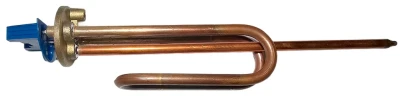 Тен для бойлера 1500 Вт (мідний, фланець Ø48 мм, під анод M6, довгі контакти)