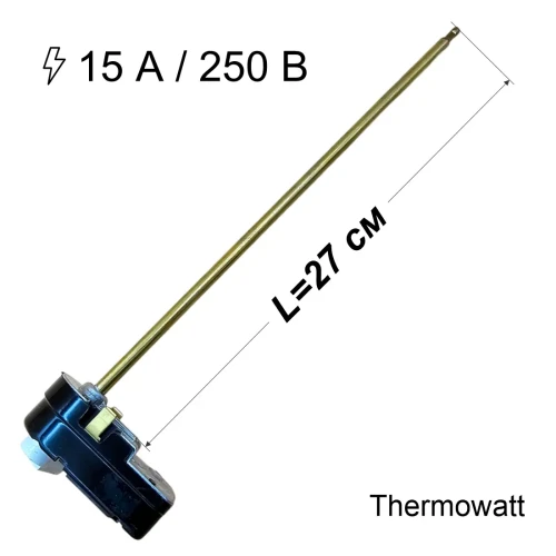 Терморегулятор стрижневий TAS 15А, L=270мм з прапорцем, Thermowatt